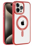 Newface Apple iPhone 14 Pro Kılıf Kronos Magsafe Kapak - Kırmızı