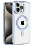 Newface Apple iPhone 14 Pro Kılıf Kronos Magsafe Kapak - Sierra Blue