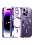 Newface Apple iPhone 14 Pro Kılıf Kross Magneticsafe Kapak - Mor