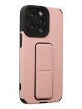 Newface Apple iPhone 14 Pro Kılıf Mega Standlı Silikon - Pudra