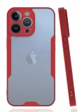 Newface Apple iPhone 14 Pro Kılıf Platin Silikon - Kırmızı