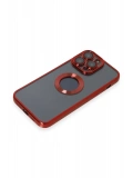 Newface Apple iPhone 14 Pro Kılıf Slot Silikon - Kırmızı