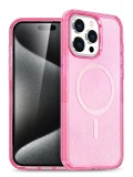 Newface Apple iPhone 14 Pro Kılıf Star Magsafe Kapak - Pembe