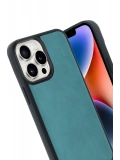Newface Apple iPhone 14 Pro Max Kılıf Aras Deri Kapak - Açık Yeşil