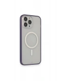Newface Apple iPhone 14 Pro Max Kılıf Grand Magneticsafe Kapak - Mor