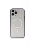 Newface Apple iPhone 14 Pro Max Kılıf Grand Magneticsafe Kapak - Mor