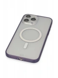 Newface Apple iPhone 14 Pro Max Kılıf Grand Magneticsafe Kapak - Mor