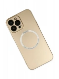 Newface Apple iPhone 14 Pro Max Kılıf Jack Magneticsafe Lens Silikon - Gold
