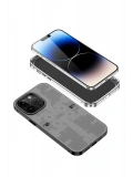 Newface Apple iPhone 14 Pro Max Kılıf Mekanik Bumper Kapak - Gümüş