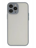 Newface Apple iPhone 14 Pro Max Kılıf Montreal Silikon Kapak - Gri
