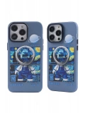 Newface Apple iPhone 14 Pro Max Kılıf Prada Desenli Kapak - Prada Mavi - 1