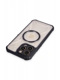 Newface Apple iPhone 14 Pro Max Kılıf Prag Magneticsafe Kapak - Siyah