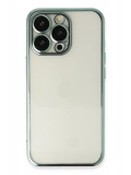 Newface Apple iPhone 14 Pro Max Kılıf Razer Lensli Silikon - Yeşil