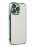 Newface Apple iPhone 14 Pro Max Kılıf Razer Lensli Silikon - Yeşil