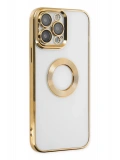 Newface Apple iPhone 14 Pro Max Kılıf Slot Silikon - Gold