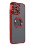 Newface Apple iPhone 14 Pro Max Kılıf Slot Silikon - Kırmızı