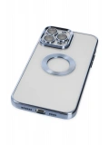 Newface Apple iPhone 14 Pro Max Kılıf Slot Silikon - Sierra Blue