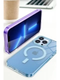 Newface Apple iPhone 14 Pro Max Kılıf Troy Magsafe Kapak - Mor