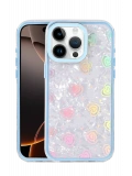 Newface Apple iPhone 14 Pro Max Lumi Desenli Kapak - Mavi