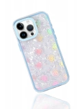 Newface Apple iPhone 14 Pro Max Lumi Desenli Kapak - Mavi