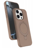 Newface Apple iPhone 14 Pro Max Regal Magsafe Standlı Kapak - Çöl Titanyum