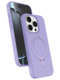 Newface Apple iPhone 14 Pro Max Regal Magsafe Standlı Kapak - Lila