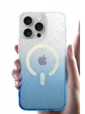 Newface Apple iPhone 14 Pro Pummel Shiny Magsafe Kapak - Mavi