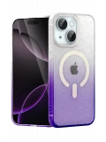 Newface Apple iPhone 14 Pummel Shiny Magsafe Kapak - Mor