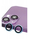 Newface Apple iPhone 14 Raze Metal Kamera Lens - Mavi