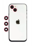 Newface Apple iPhone 14 Shine Kamera Lens - Kırmızı