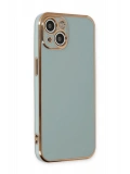 Newface Apple iPhone 15 Kılıf Volet Silikon - Açık Yeşil
