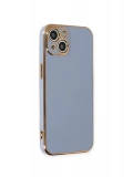Newface Apple iPhone 15 Kılıf Volet Silikon - Mavi