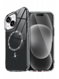 Newface Apple iPhone 15 Plus Live Diamond Magsafe Kapak - Siyah