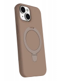 Newface Apple iPhone 15 Plus Regal Magsafe Standlı Kapak - Çöl Titanyum