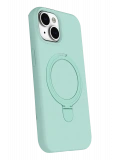 Newface Apple iPhone 15 Plus Regal Magsafe Standlı Kapak - Su Yeşili