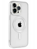Newface Apple iPhone 15 Pro Kılıf Kronos Magsafe Kapak - Gümüş