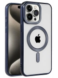 Newface Apple iPhone 15 Pro Kılıf Kronos Magsafe Kapak - Lacivert