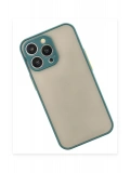 Newface Apple iPhone 15 Pro Kılıf Montreal Silikon Kapak - Yeşil