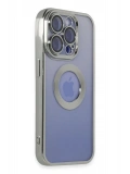Newface Apple iPhone 15 Pro Kılıf Slot Silikon - Gümüş