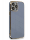 Newface Apple iPhone 15 Pro Kılıf Volet Silikon - Mavi