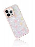 Newface Apple iPhone 15 Pro Lumi Desenli Kapak - Pembe