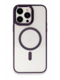 Newface Apple iPhone 15 Pro Max Kılıf Room Magneticsafe Silikon - Derin Mor