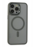 Newface Apple iPhone 15 Pro Max Kılıf Room Magneticsafe Silikon - Gri