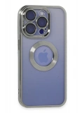Newface Apple iPhone 15 Pro Max Kılıf Slot Silikon - Gümüş