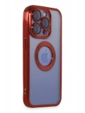 Newface Apple iPhone 15 Pro Max Kılıf Slot Silikon - Kırmızı