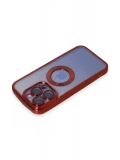 Newface Apple iPhone 15 Pro Max Kılıf Slot Silikon - Kırmızı