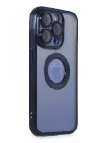 Newface Apple iPhone 15 Pro Max Kılıf Slot Silikon - Lacivert