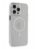 Newface Apple iPhone 15 Pro Max Kılıf Tron Şeffaf Magsafe Kapak - Şeffaf