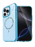 Newface Apple iPhone 15 Pro Max Live Diamond Magsafe Kapak - Mavi