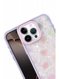 Newface Apple iPhone 15 Pro Max Lumi Desenli Kapak - Mor